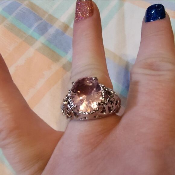 Stainless steel silver fashion ring, size 7 - Picture 7 of 10